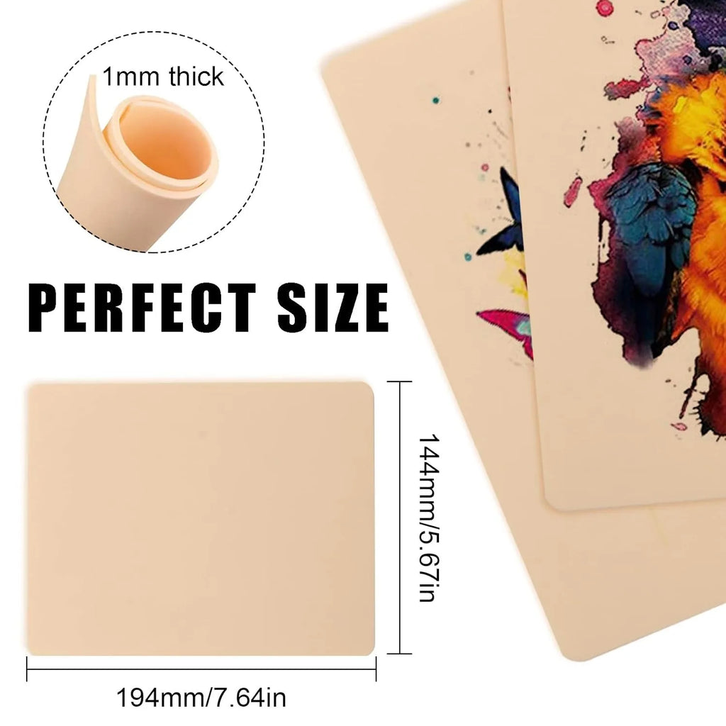 Piel sintética de práctica para Tatuaje — Doble Cara | Pack de 3, 5 y 10 unidades