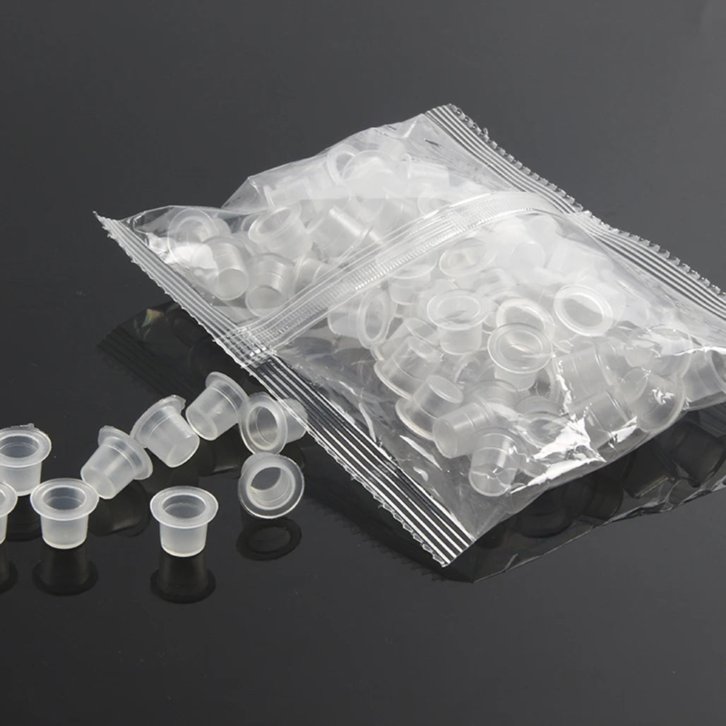 Vasos de Tinta Desechables para Tatuaje — Talla S M L | Pack de 100 y 1000