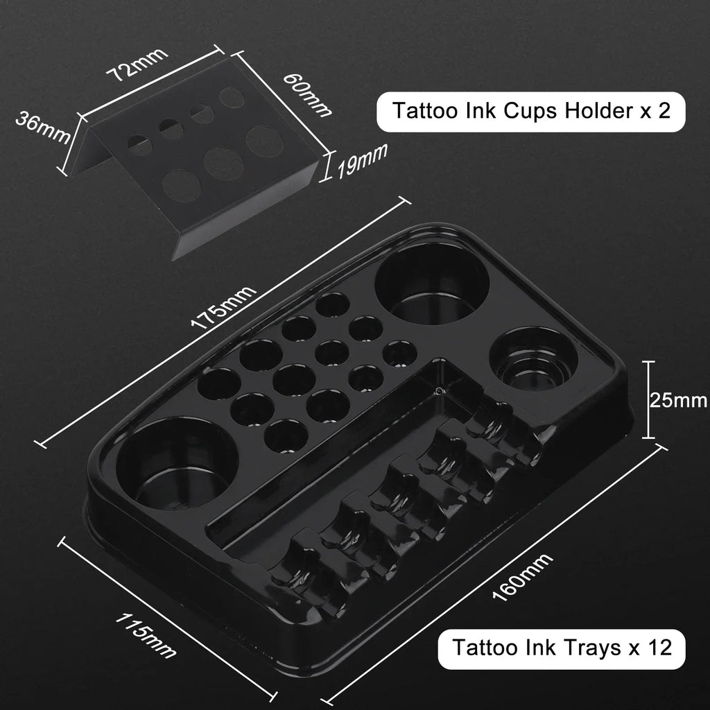 Plateau jetable pour encres de tatouage — Support de pigments épaissi (12/24 pièces)