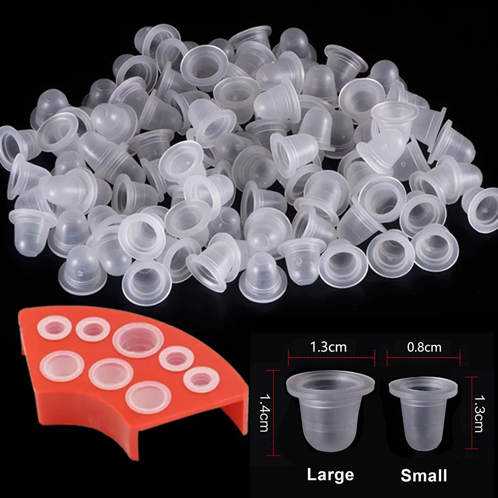Vasos de Silicona EMALLA para Tatuaje — Pack de 100, 500 y 1000 unidades