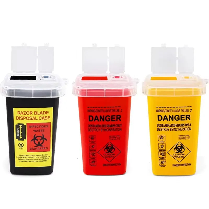 Contenedor de Residuos Cortantes Desechable 1L — Pack de 1 y 3