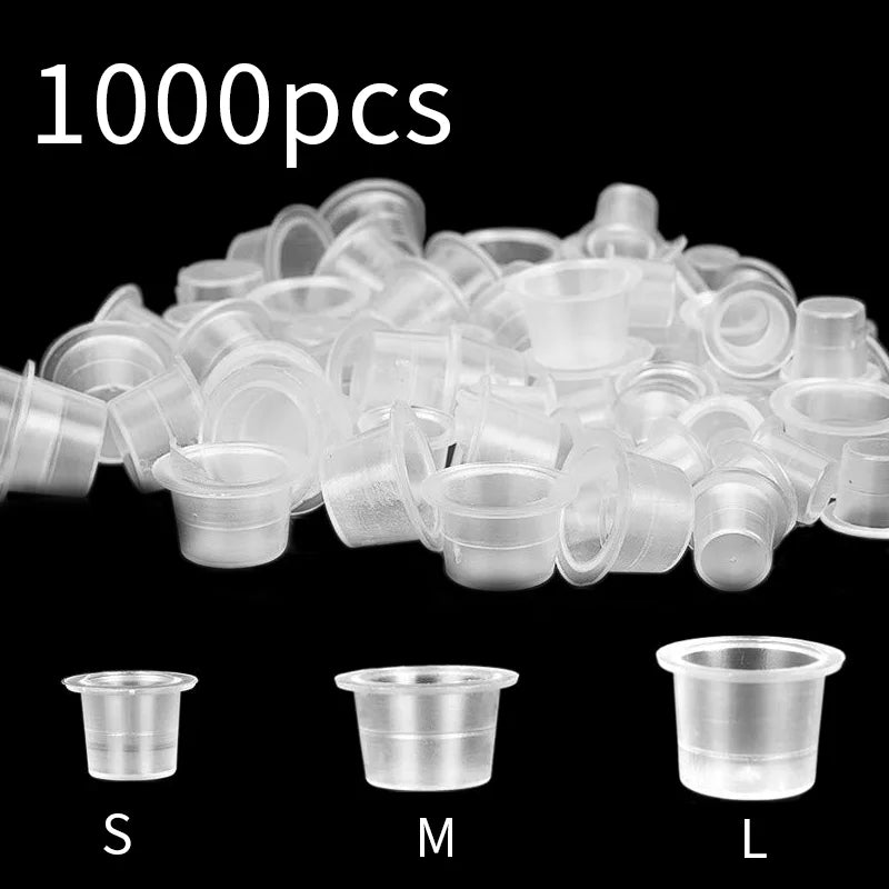 Vasos de Tinta Desechables POSEIDON 1000 unidades — S M L | Plástico Transparente
