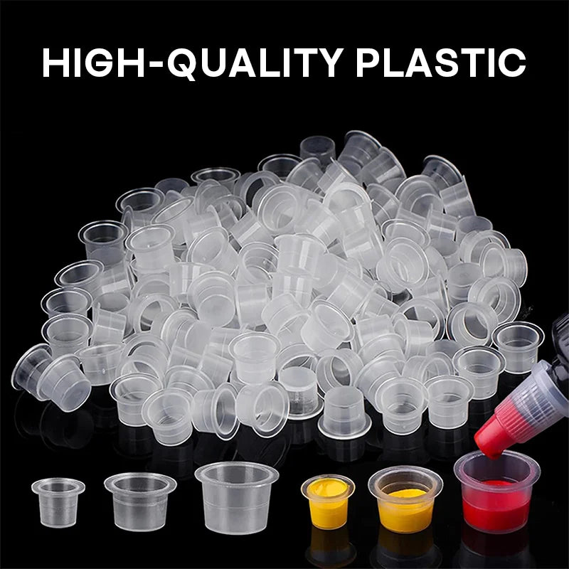 Vasos de Tinta Desechables POSEIDON 1000 unidades — S M L | Plástico Transparente