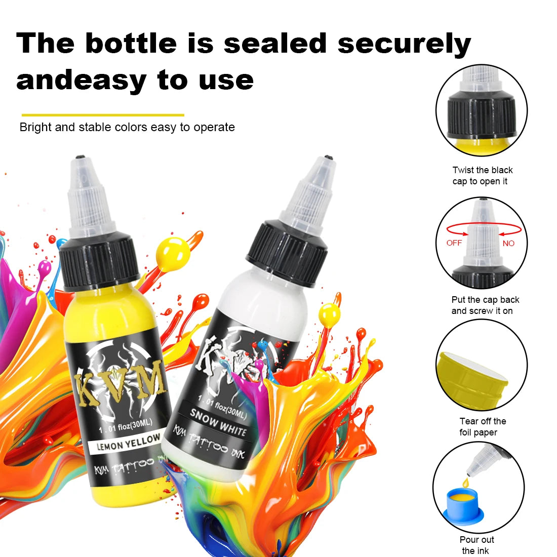Tinta de Tatuaje Profesional 30ml — 14 Colores Disponibles | Base Oleosa