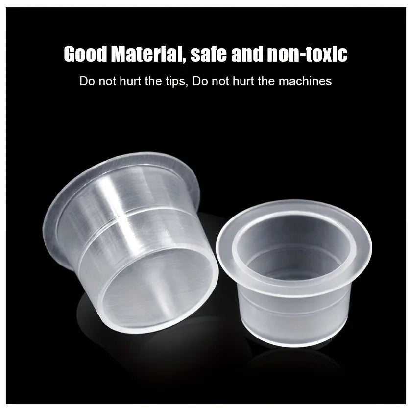Vasos de Tinta Desechables para Tatuaje — Talla S M L | Pack de 100 y 1000