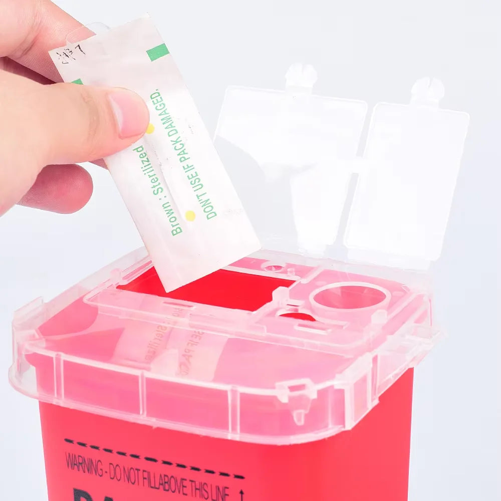 Contenedor de Residuos Cortantes Desechable 1L — Pack de 1 y 3
