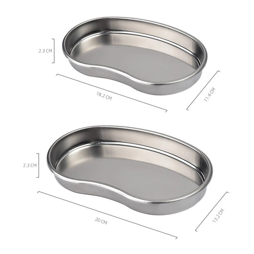Bandeja Riñón de Acero Inoxidable para Tatuaje y PMU — Pack de 1 y 2