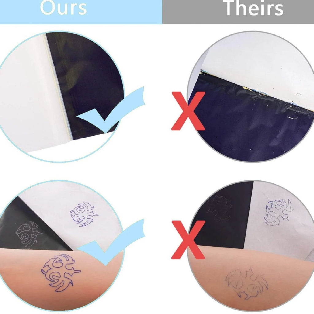 Papel de Calco POSEIDON para Tatuaje A4 — 4 Capas | Pack de 10 a 100 hojas