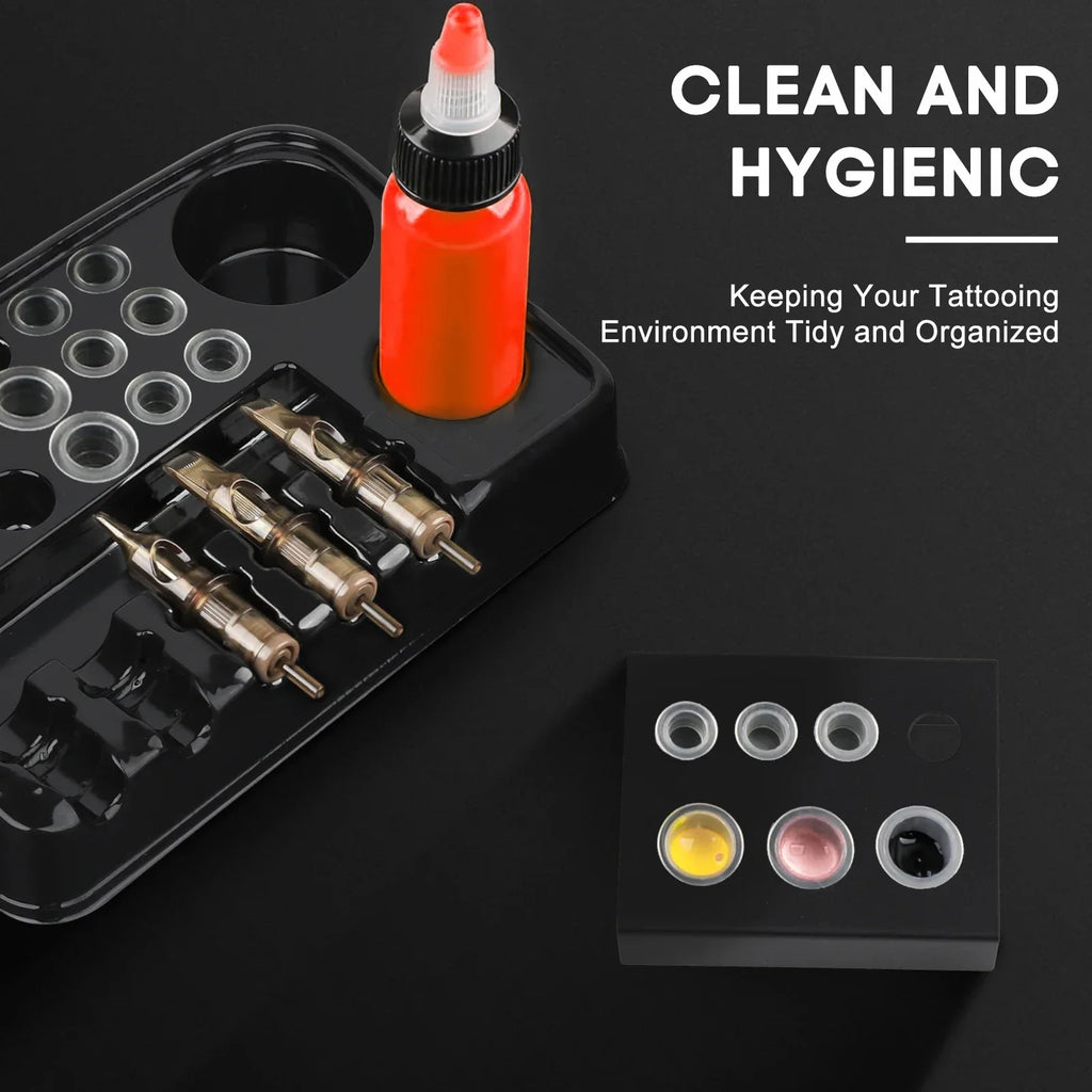 Plateau jetable pour encres de tatouage — Support de pigments épaissi (12/24 pièces)