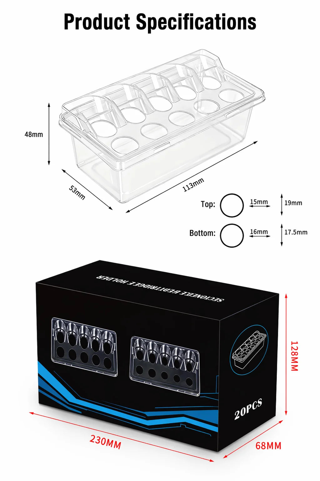 Bandejas Desechables para Cartuchos de Tatuaje Z-1 y Z-2 — Pack de 10 y 20