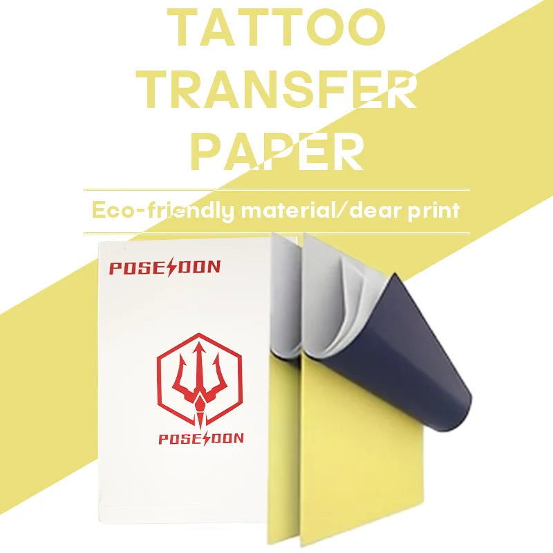 Papel de Calco POSEIDON para Tatuaje A4 — 4 Capas | Pack de 10 a 100 hojas