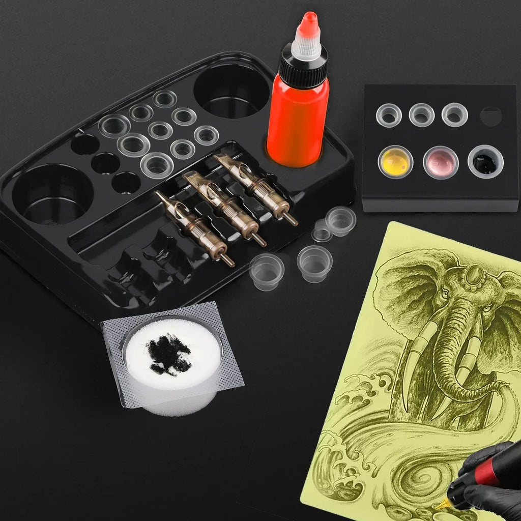 Plateau jetable pour encres de tatouage — Support de pigments épaissi (12/24 pièces)