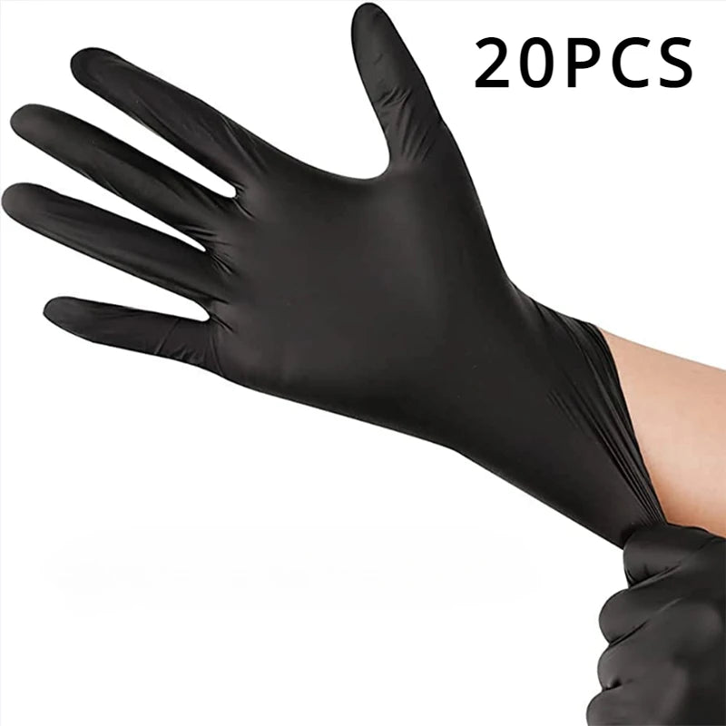 Guantes de Nitrilo Negro para Tatuadores — Sin Látex | Pack de 20, 50 y 100