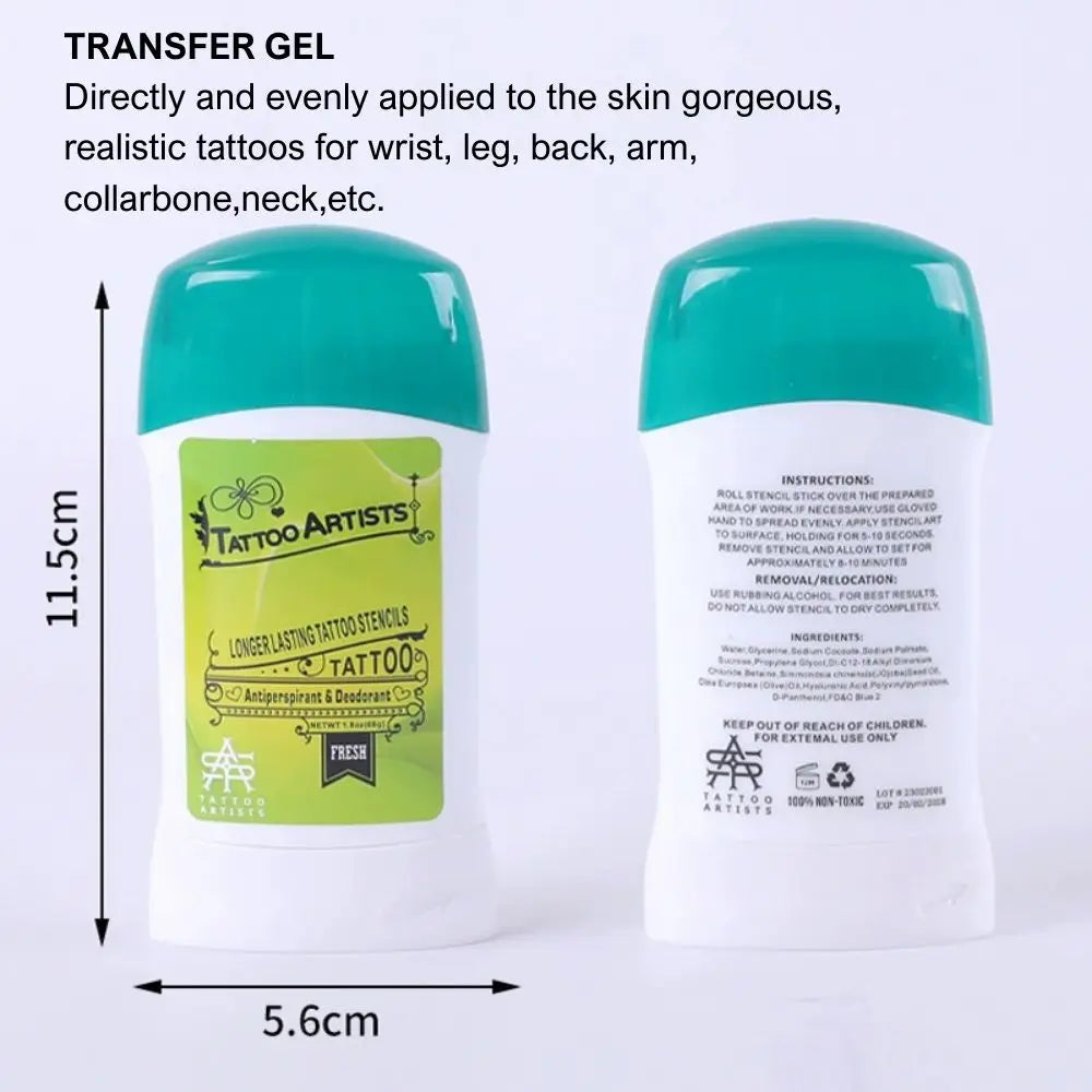 Crème Gel de Transfert de Tatouage — Solution de Pochoir pour Transfert sur Peau (60g)