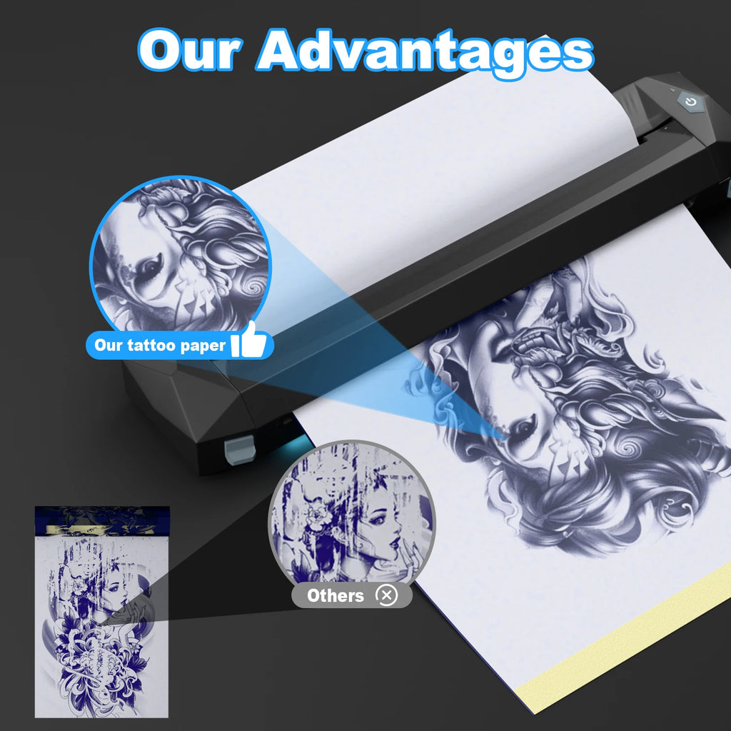 Papel de Calco para Tatuaje A4 — 4 Capas Térmico | Pack de 20, 50 y 100