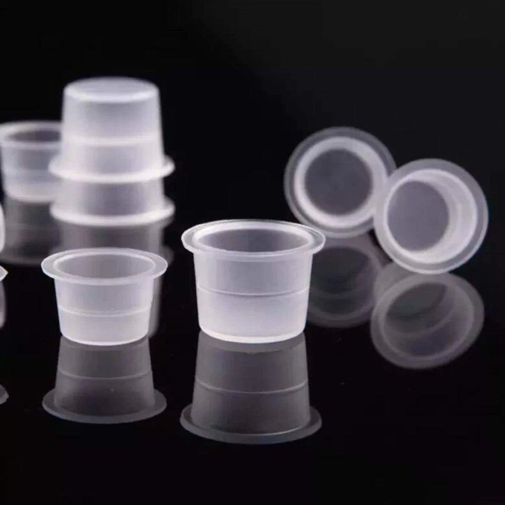 Vasos de Tinta Desechables para Tatuaje — Talla S M L | Pack de 100 y 1000