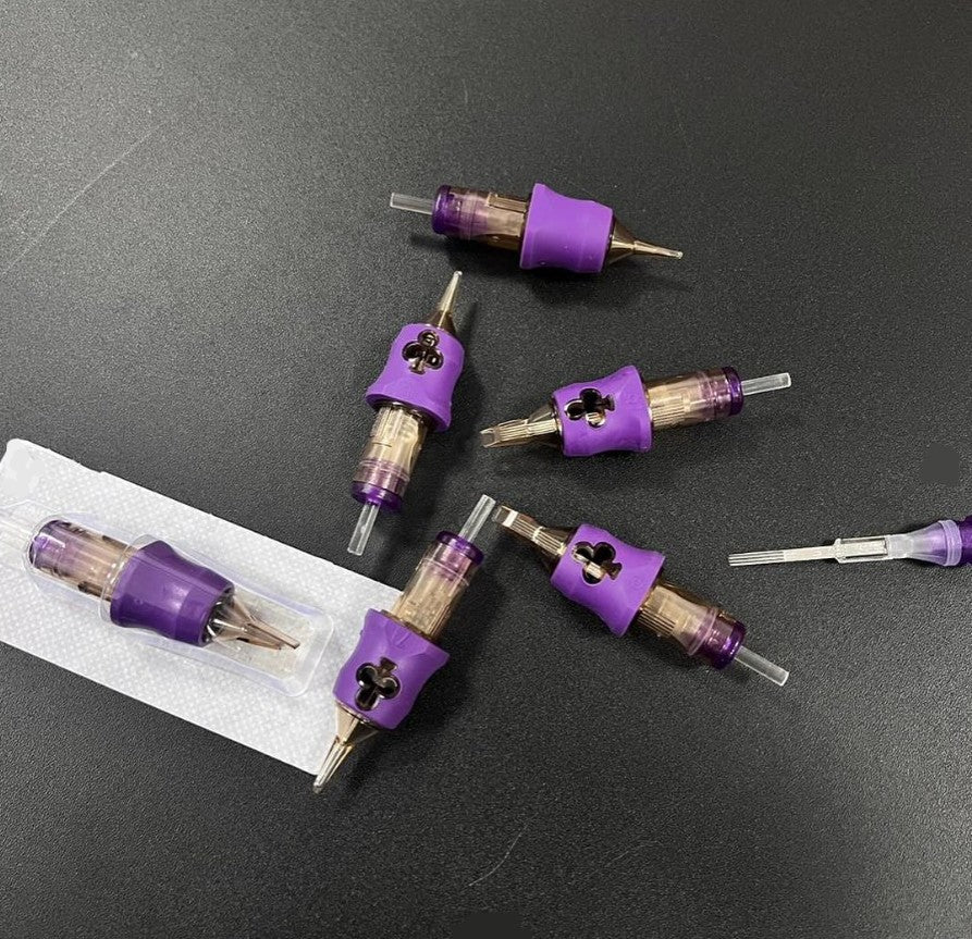 Cartuchos de Tatuaje Sweet Needles — RL RS RM M1 | Edición Trébol Morado